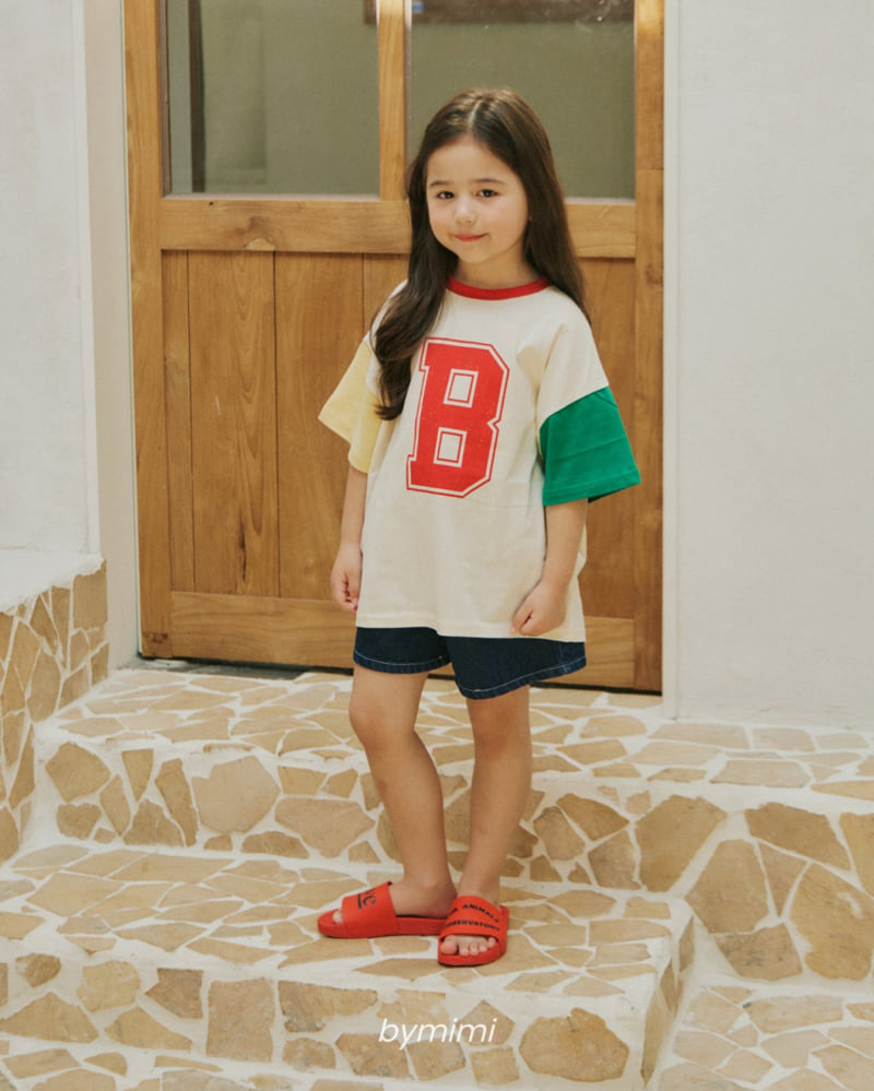 Bymimi - Korean Children Fashion - #discoveringself - B Print Tee - 11