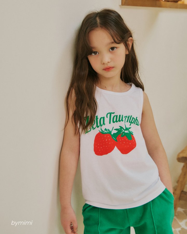 Bymimi - Korean Children Fashion - #fashionkids - Strawberry Sleeveless - 10
