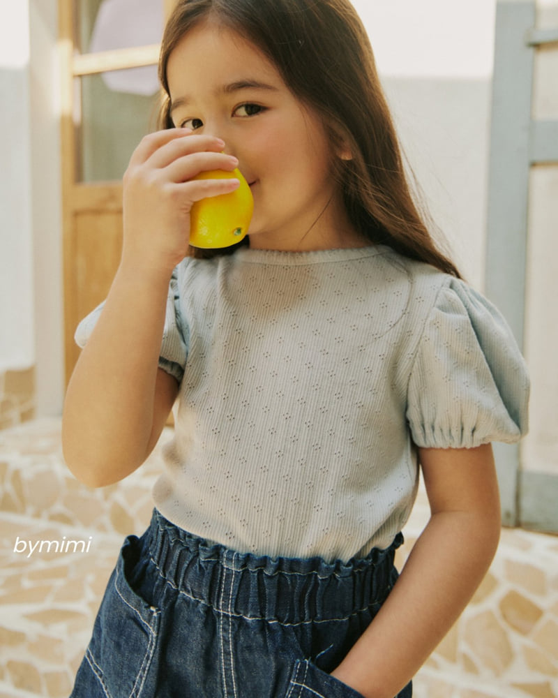 Bymimi - Korean Children Fashion - #fashionkids - Picot Puff Tee - 6
