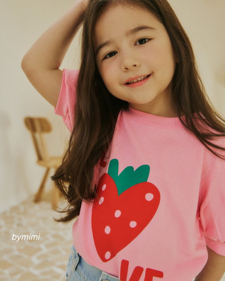 Bymimi - Korean Children Fashion - #kidsshorts - Love Tee - 4
