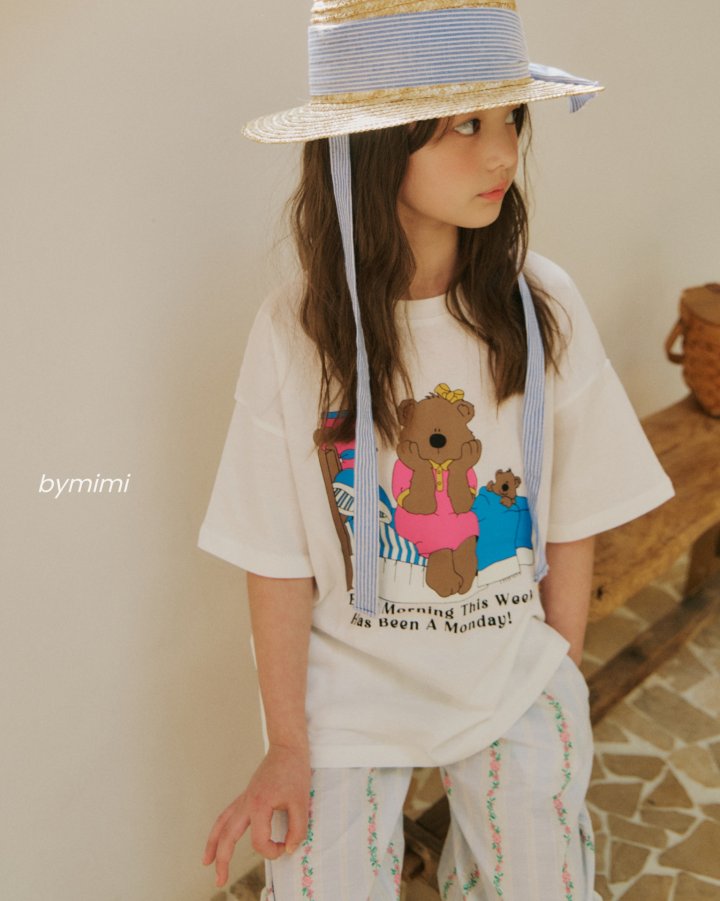 Bymimi - Korean Children Fashion - #kidsstore - Bed Bear Tee - 6