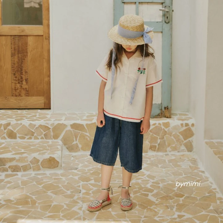 Bymimi - Korean Children Fashion - #Kfashion4kids - Merci Shirt White - 4