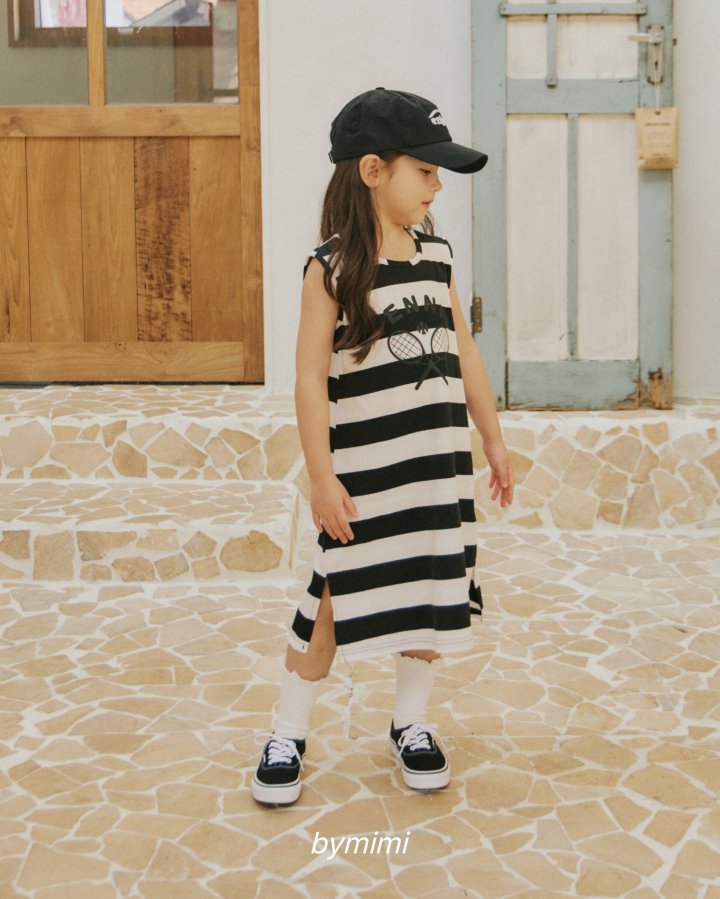Bymimi - Korean Children Fashion - #littlefashionista - Racket Sleeveless One-piece - 7