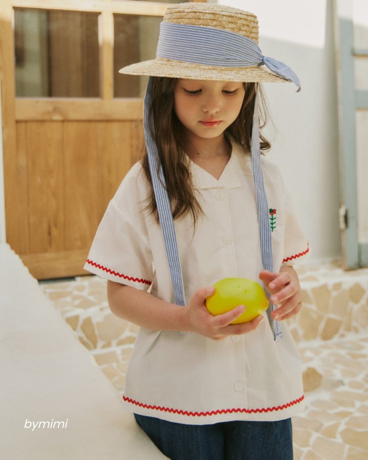 Bymimi - Korean Children Fashion - #todddlerfashion - Merci Shirt White - 8