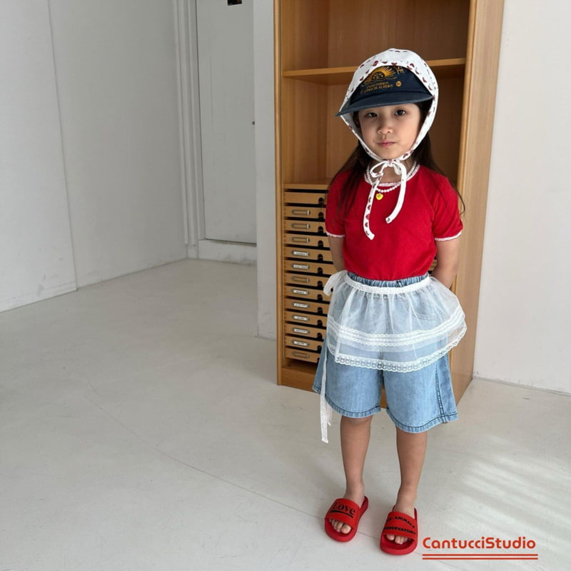 Cantucci Studio - Korean Children Fashion - #kidsshorts - Rosy Lace Tee - 10