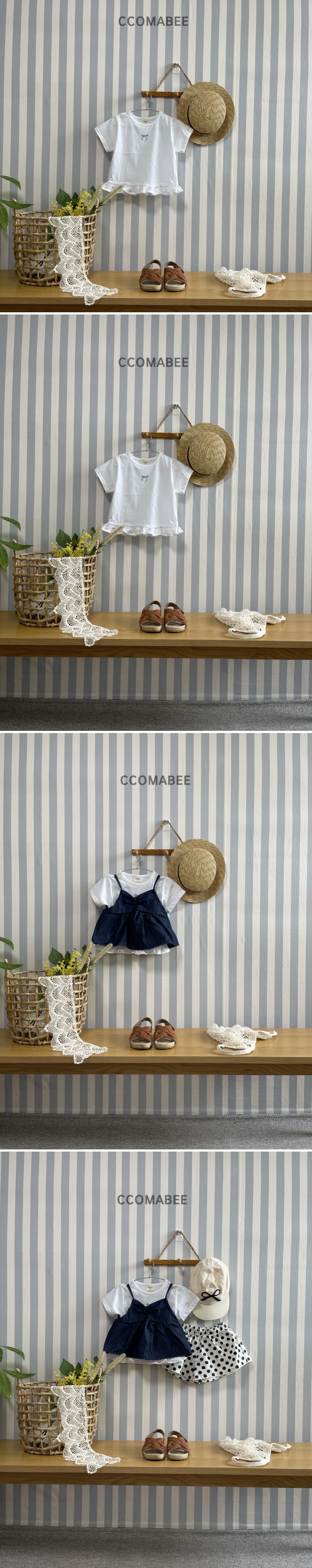 Ccomabee - Korean Children Fashion - #designkidswear - Frill Short Sleeve Tee