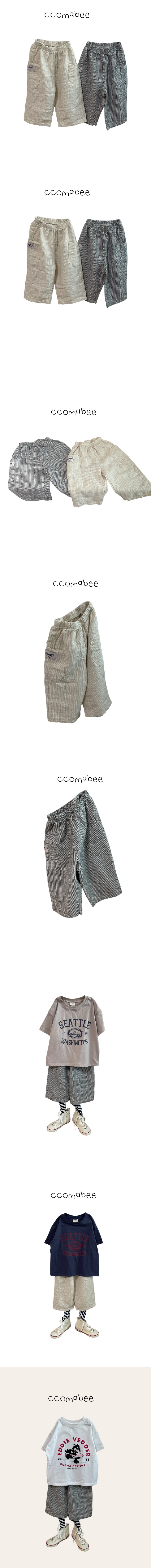 Ccomabee - Korean Children Fashion - #fashionkids - Striped Pocket Pants