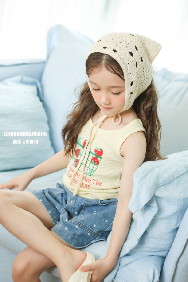 Chouchou Shasha - Korean Children Fashion - #childofig - Berry Sleeveless Tee - 6