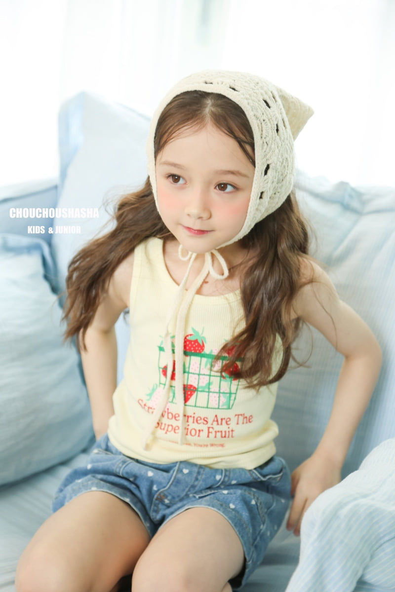 Chouchou Shasha - Korean Children Fashion - #childrensboutique - Berry Sleeveless Tee - 7