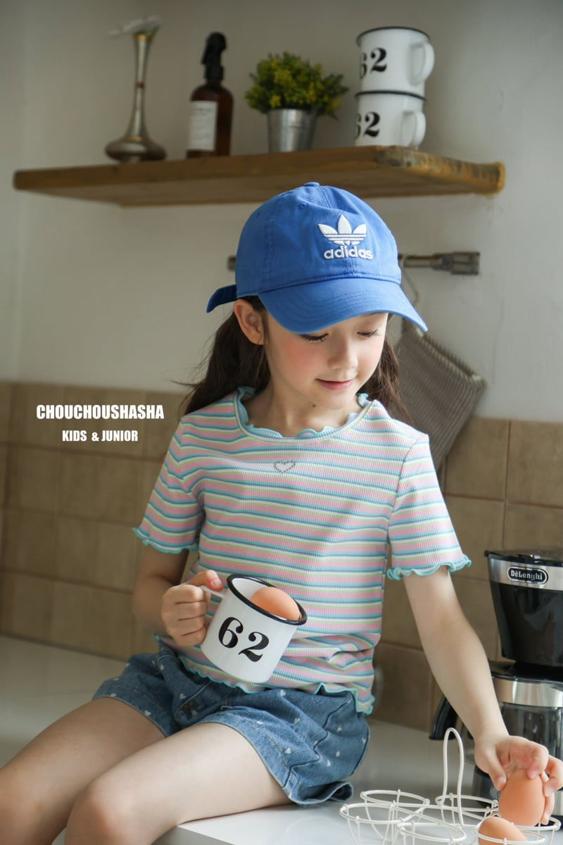 Chouchou Shasha - Korean Children Fashion - #designkidswear - Bunny Stripe Tee