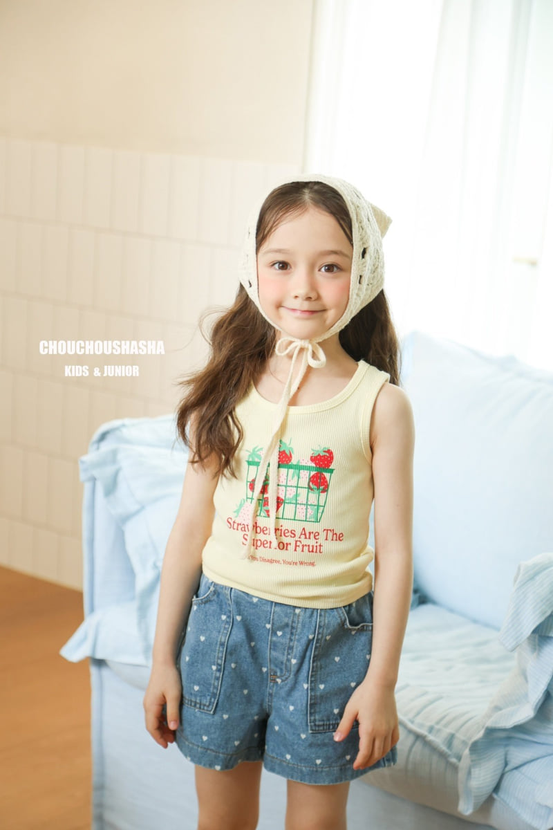 Chouchou Shasha - Korean Children Fashion - #fashionkids - Berry Sleeveless Tee - 10