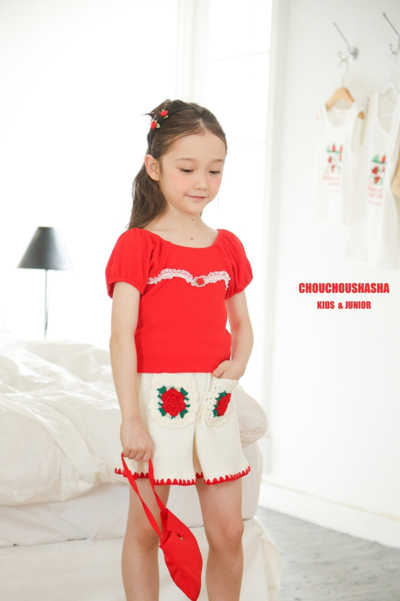 Chouchou Shasha - Korean Children Fashion - #kidsshorts - Flower Pants - 10