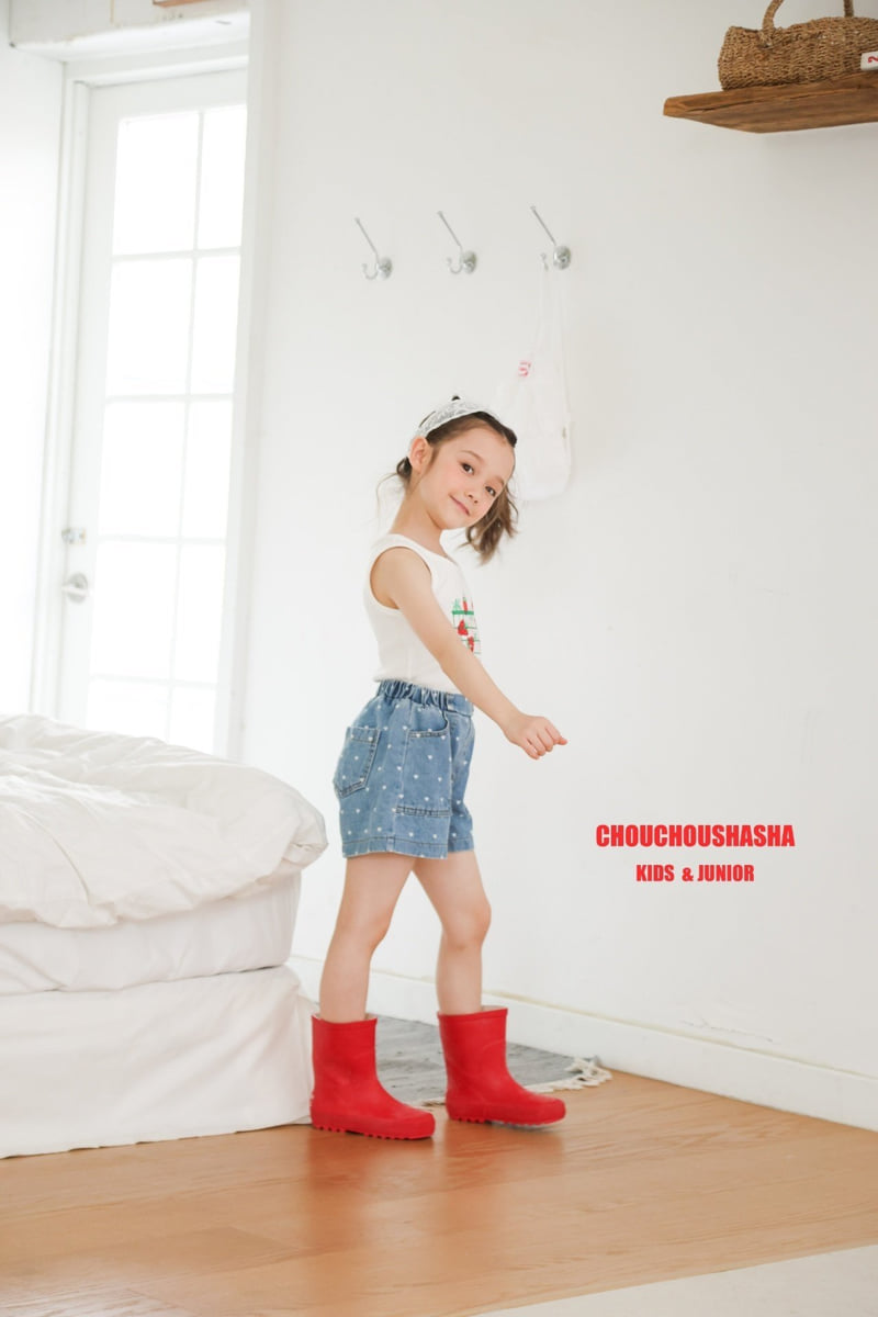 Chouchou Shasha - Korean Children Fashion - #kidzfashiontrend - Heart Pocket Denim Pants - 7