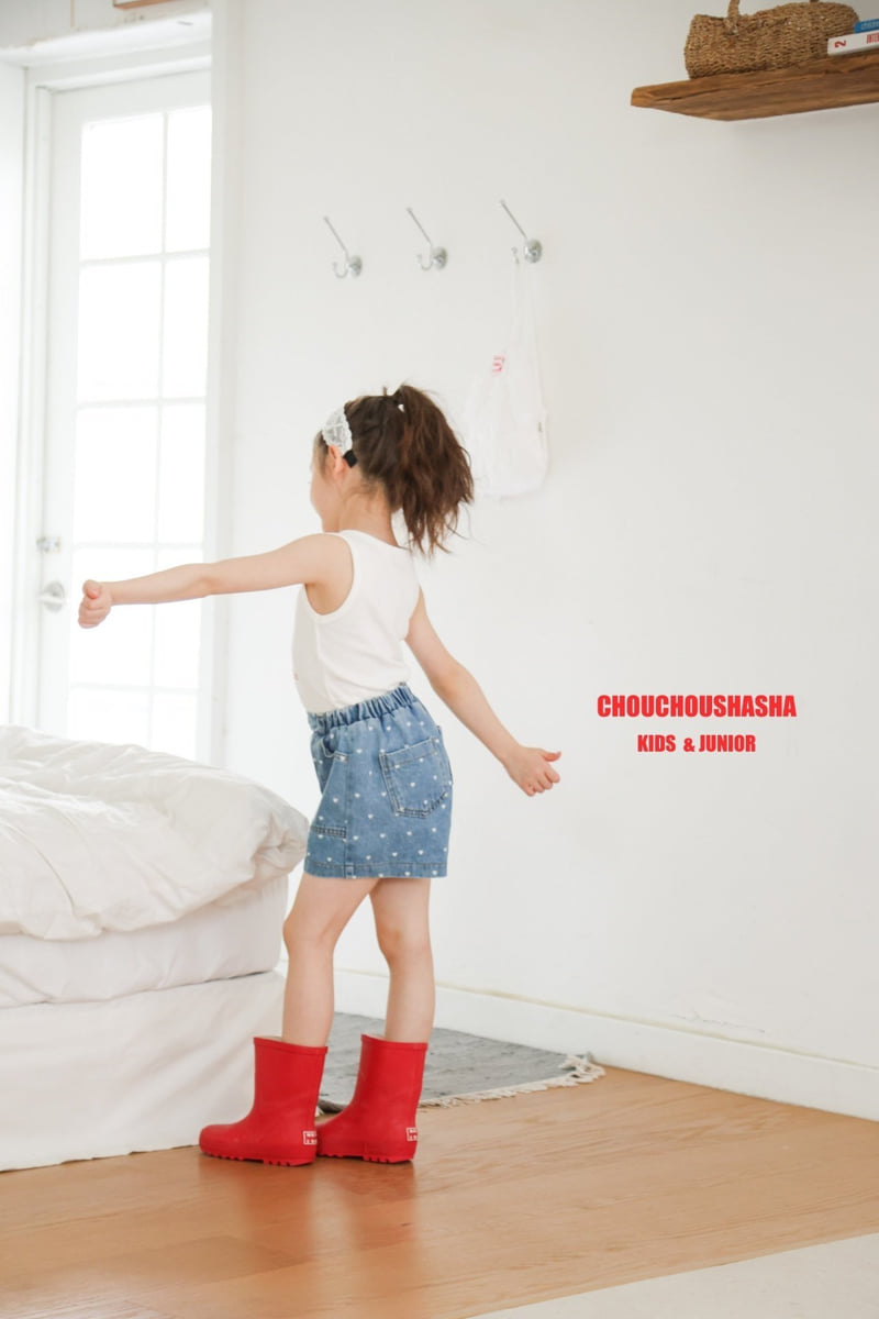 Chouchou Shasha - Korean Children Fashion - #littlefashionista - Heart Pocket Denim Pants - 9