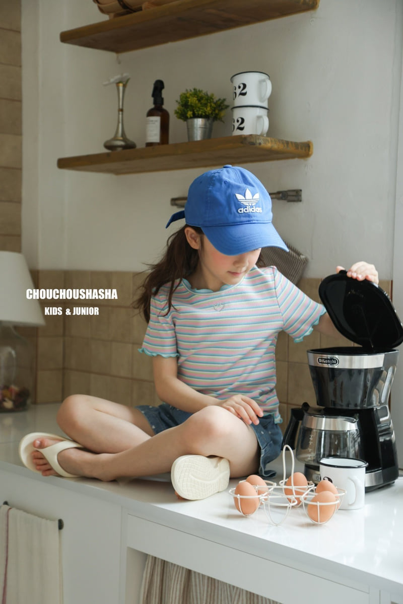 Chouchou Shasha - Korean Children Fashion - #littlefashionista - Bunny Stripe Tee - 8