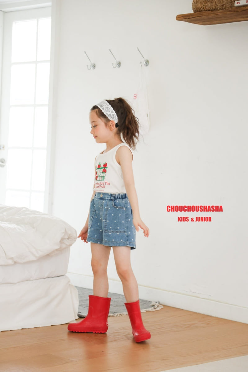 Chouchou Shasha - Korean Children Fashion - #magicofchildhood - Heart Pocket Denim Pants - 10