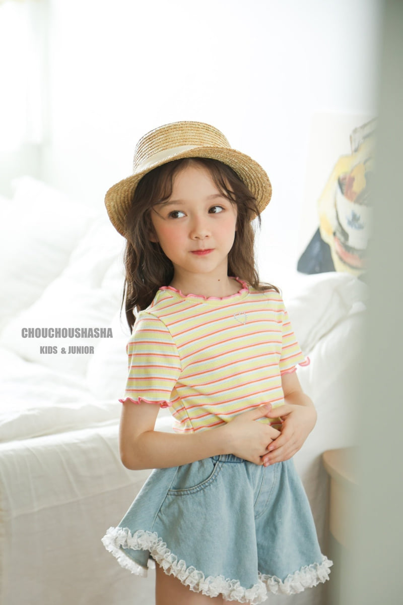 Chouchou Shasha - Korean Children Fashion - #prettylittlegirls - Bunny Stripe Tee - 11