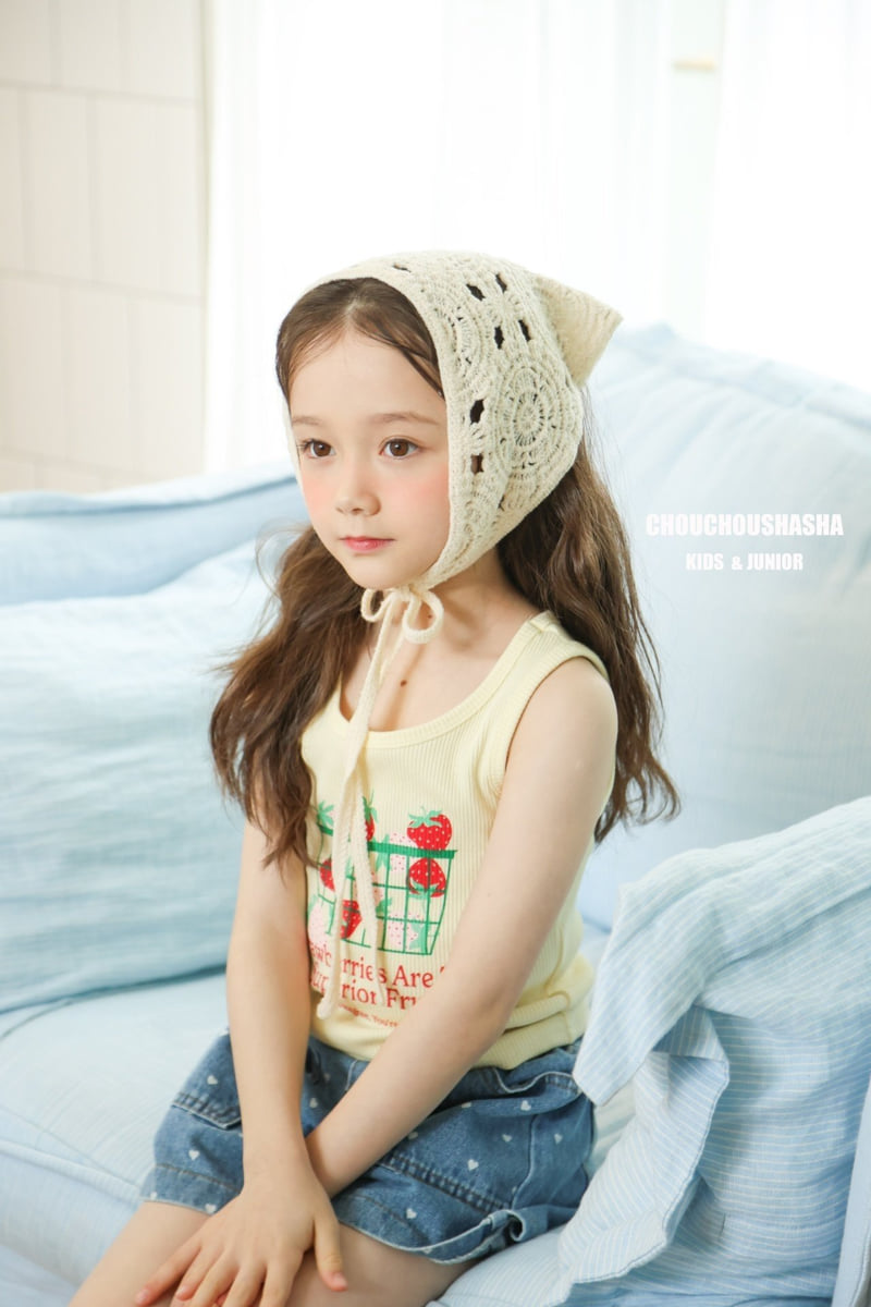 Chouchou Shasha - Korean Children Fashion - #minifashionista - Berry Sleeveless Tee - 4