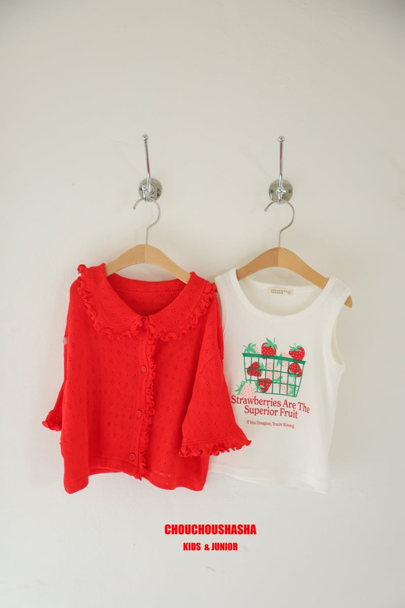 Chouchou Shasha - Korean Women Fashion - #womensfashion - Adult Berry Sleeveless Tee - 3