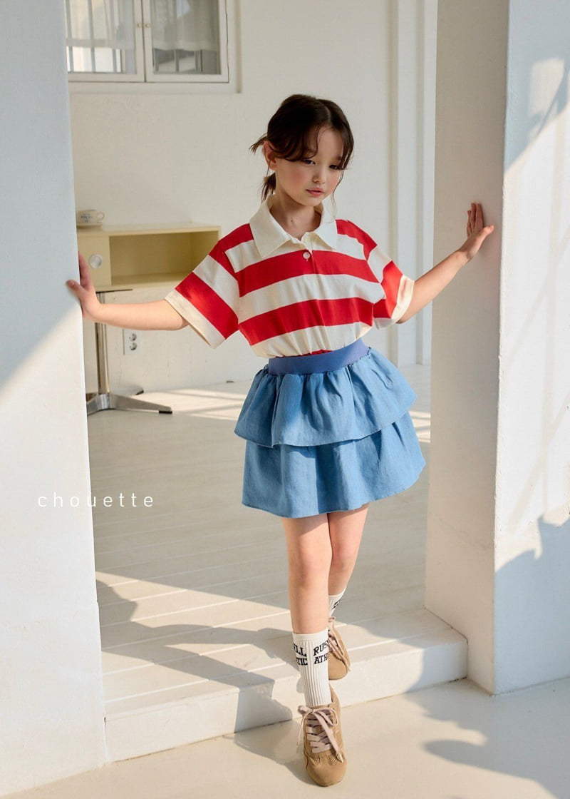 Chouette - Korean Children Fashion - #Kfashion4kids - Denim Cancan Culotte - 6