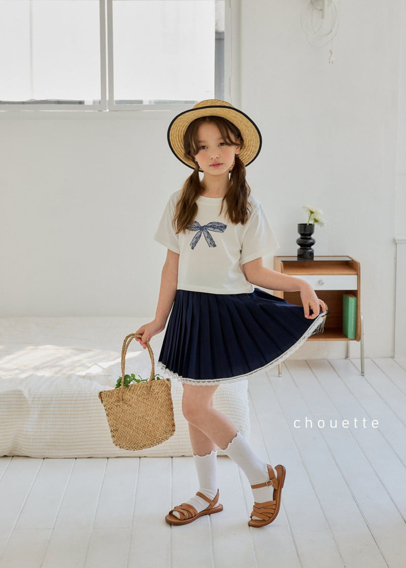 Chouette - Korean Children Fashion - #childofig - Lace Pleated Skirt - 2