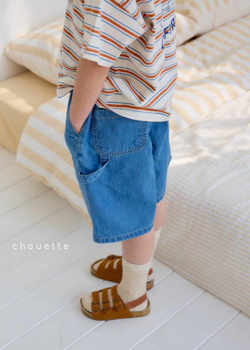 Chouette - Korean Children Fashion - #designkidswear - Denim Bermuda Pants - 4