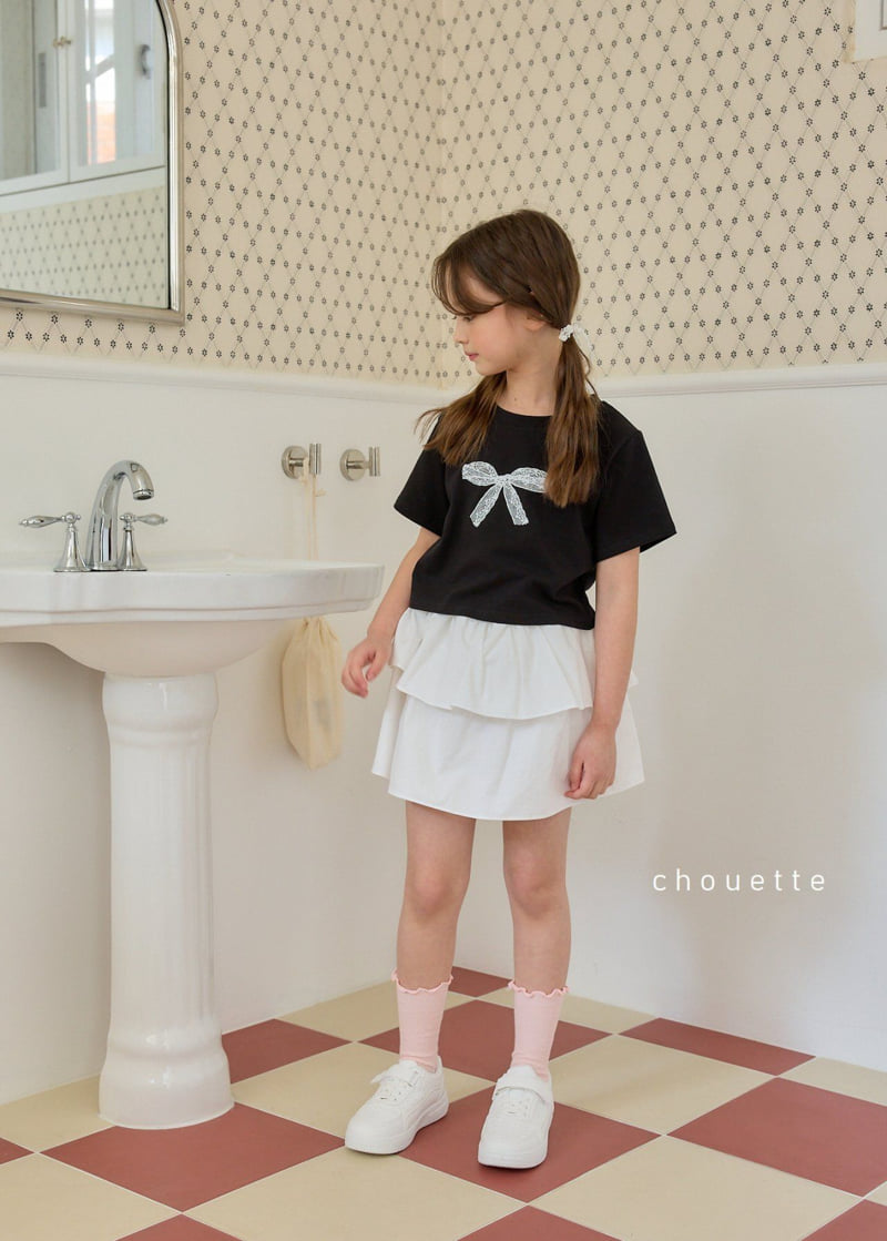 Chouette - Korean Children Fashion - #discoveringself - Ribbon Span Tee - 2