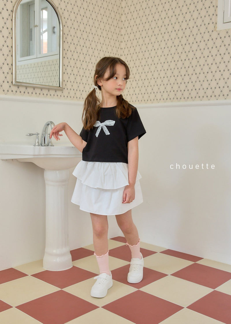 Chouette - Korean Children Fashion - #fashionkids - Ribbon Span Tee - 3
