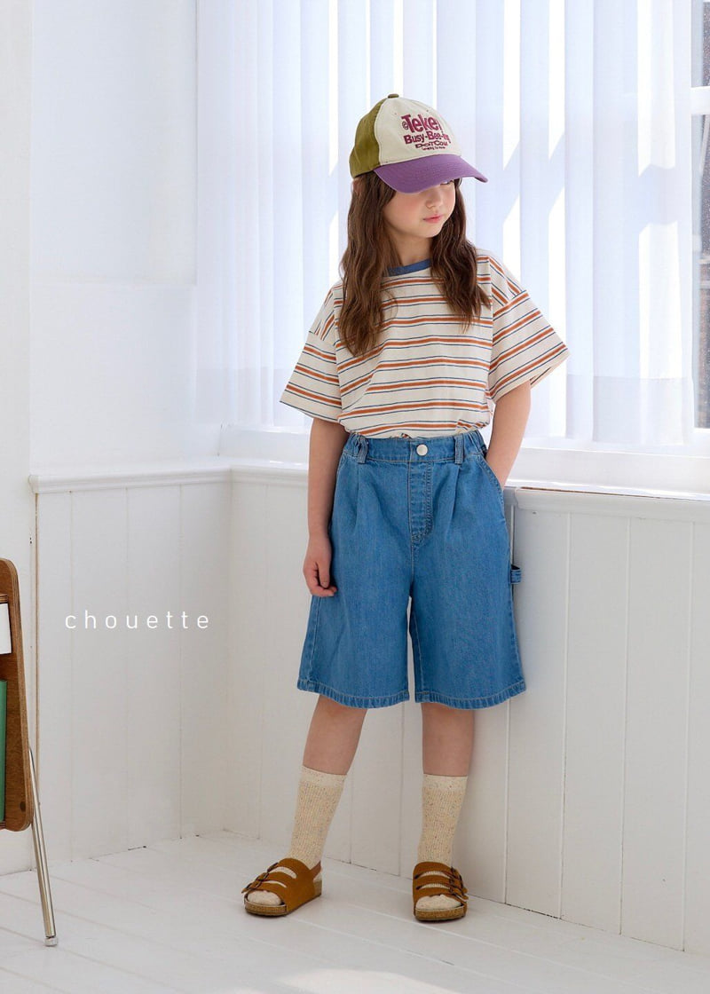 Chouette - Korean Children Fashion - #kidsshorts - Denim Bermuda Pants - 6