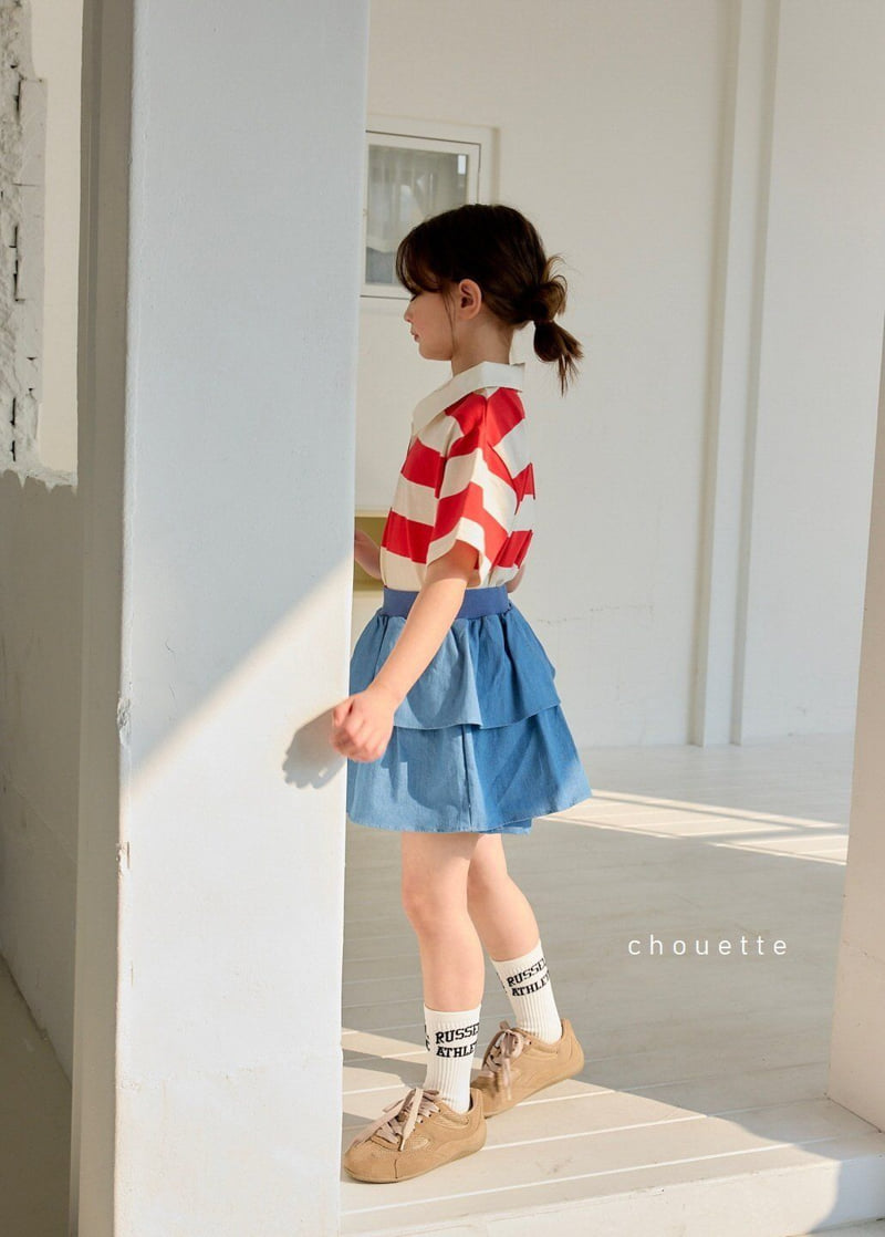 Chouette - Korean Children Fashion - #kidsshorts - Denim Cancan Culotte - 3