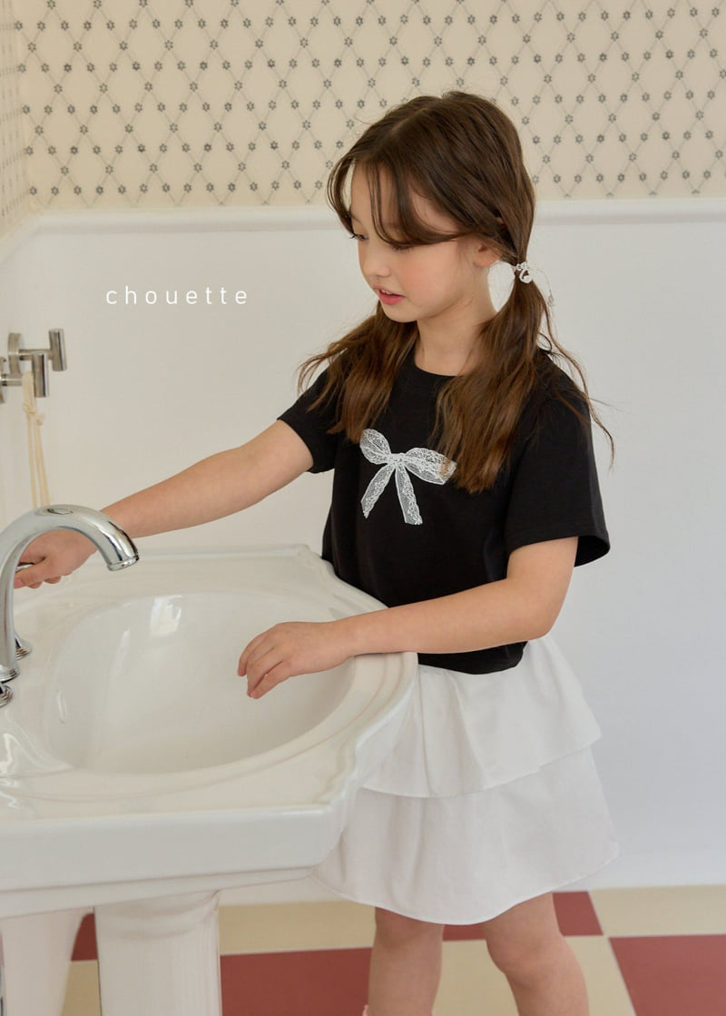 Chouette - Korean Children Fashion - #kidsstore - Ribbon Span Tee - 5