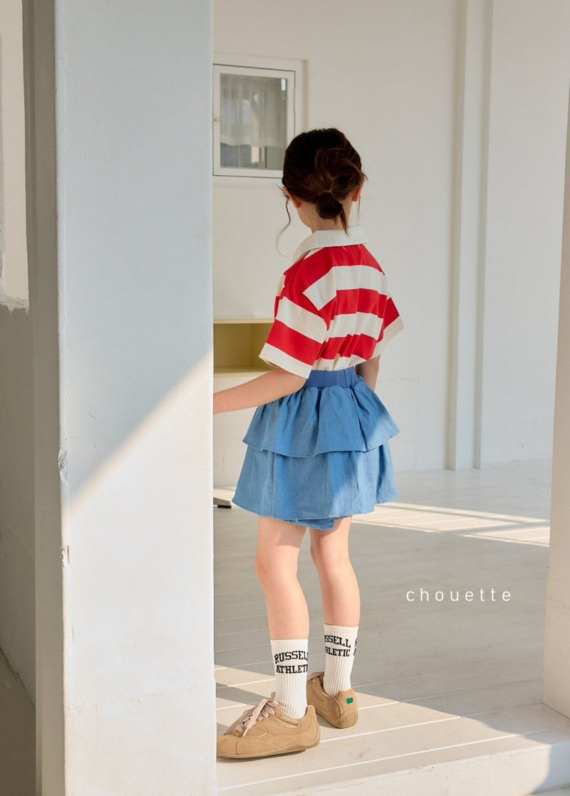 Chouette - Korean Children Fashion - #kidsshorts - Denim Cancan Culotte - 4
