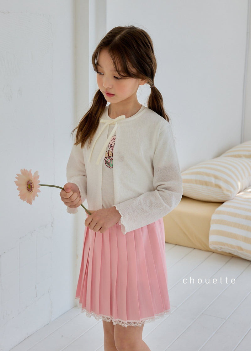 Chouette - Korean Children Fashion - #kidzfashiontrend - Lace Pleated Skirt - 10