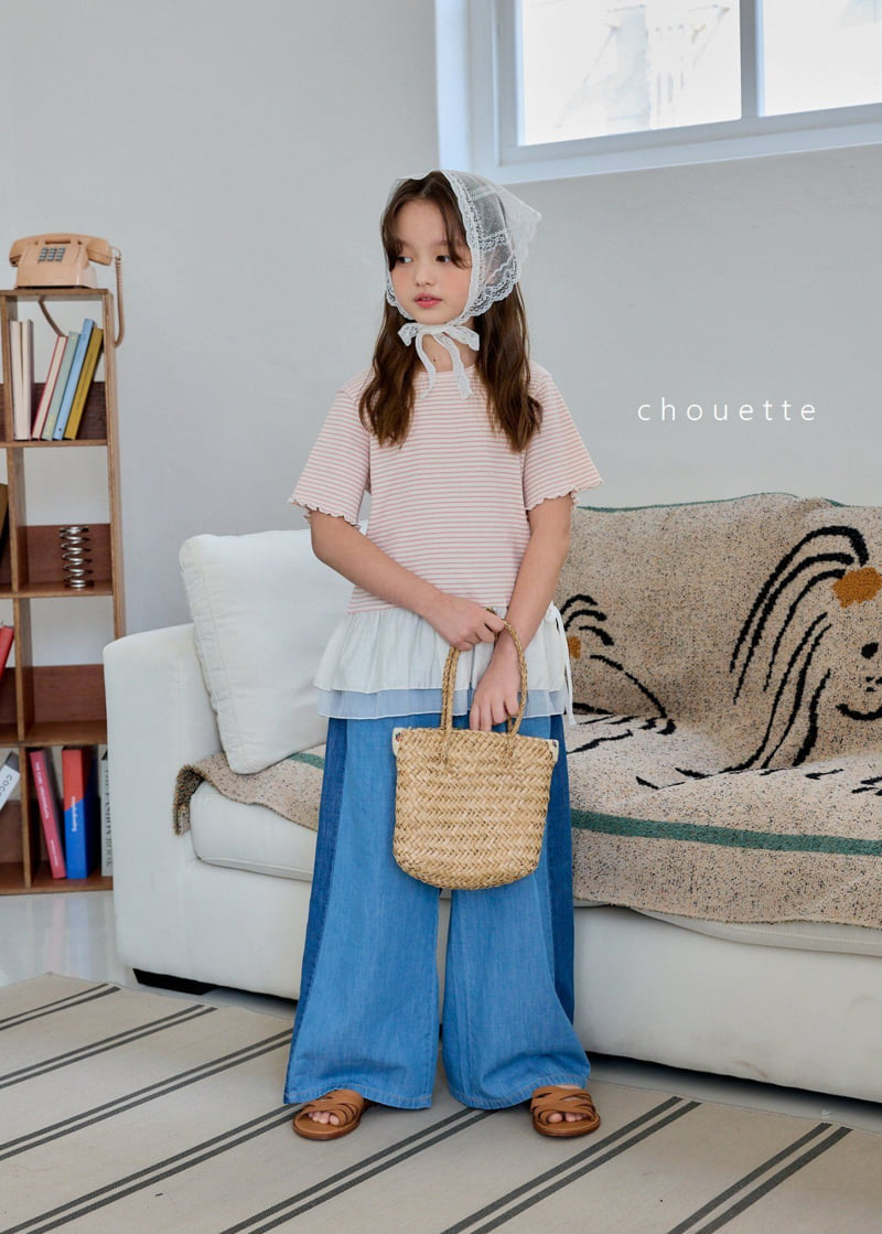 Chouette - Korean Children Fashion - #kidzfashiontrend - Stripe Frilly Tee - 11