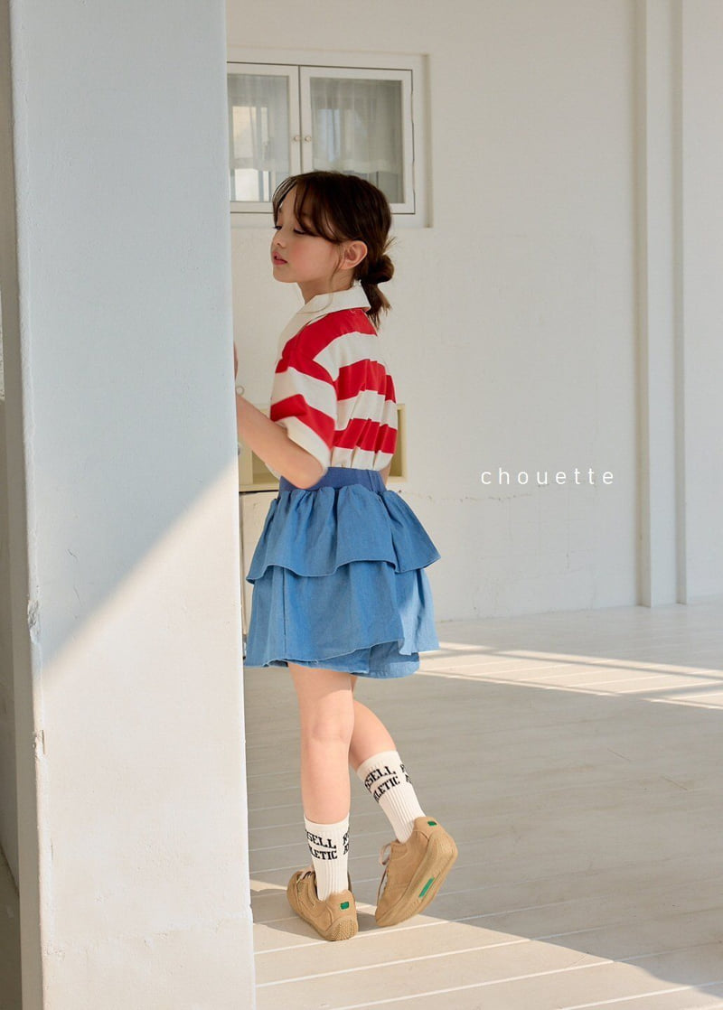 Chouette - Korean Children Fashion - #kidzfashiontrend - Denim Cancan Culotte - 5