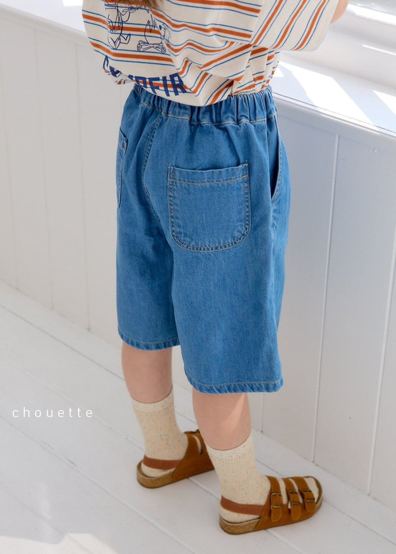 Chouette - Korean Children Fashion - #littlefashionista - Denim Bermuda Pants - 10