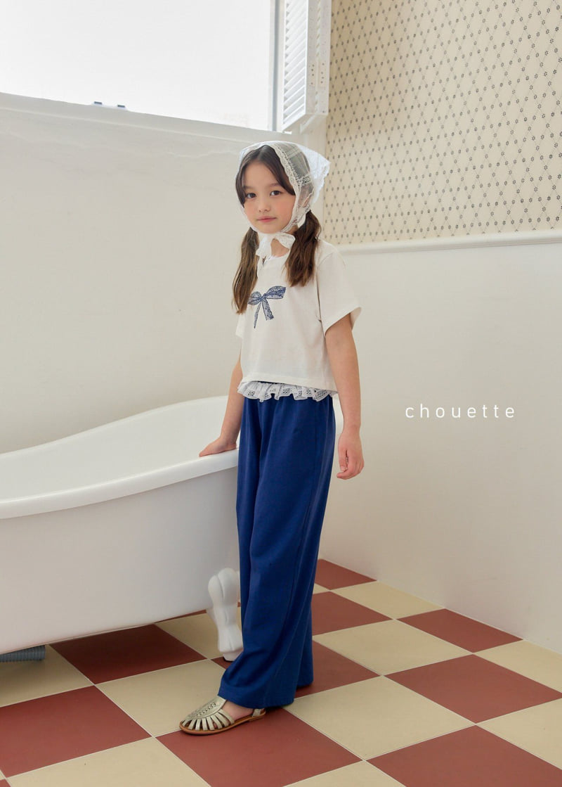 Chouette - Korean Children Fashion - #minifashionista - Lace Wide Pants - 6