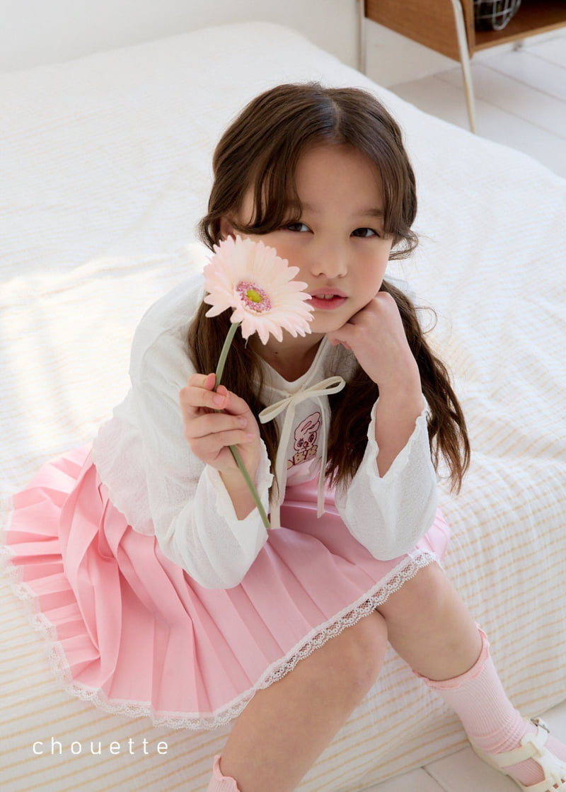 Chouette - Korean Children Fashion - #prettylittlegirls - Lace Pleated Skirt