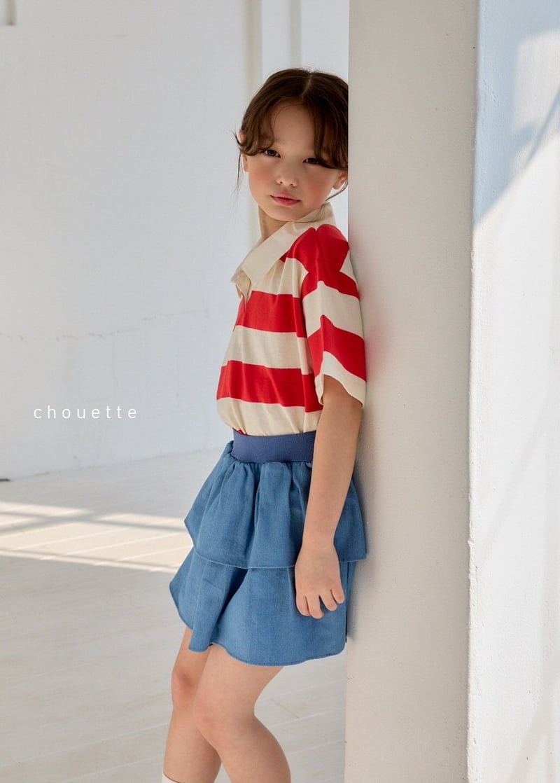 Chouette - Korean Children Fashion - #prettylittlegirls - Rugby Collar Tee - 8