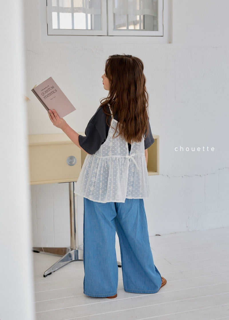 Chouette - Korean Children Fashion - #stylishchildhood - Lace Ribbon Vest - 12