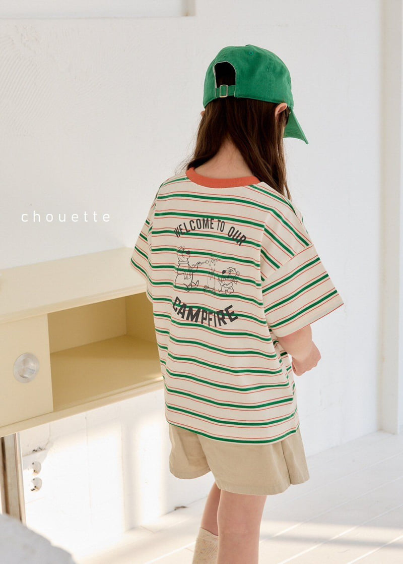 Chouette - Korean Children Fashion - #stylishchildhood - Camp Bear Stripe Tee - 6