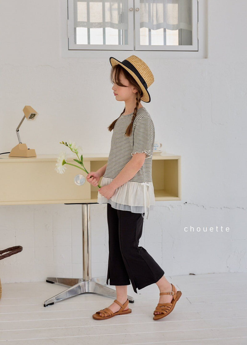 Chouette - Korean Children Fashion - #toddlerclothing - Slit Bootcut Leggings - 4
