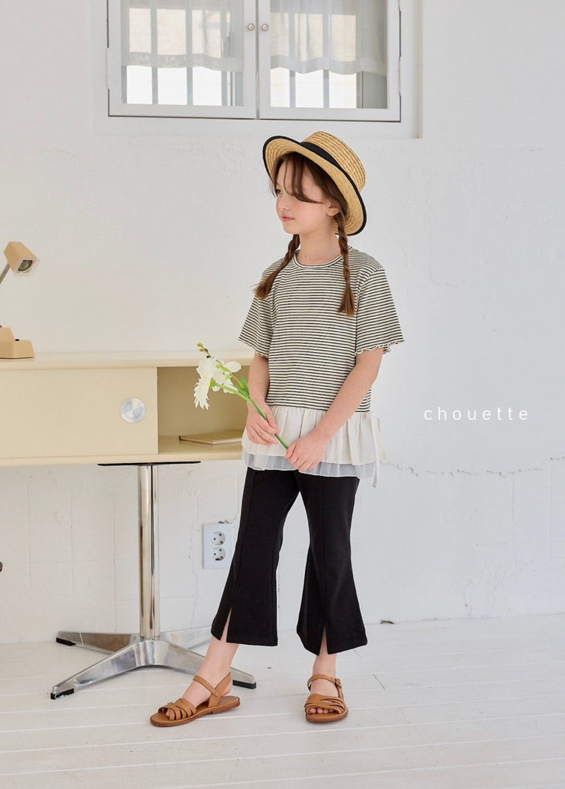 Chouette - Korean Children Fashion - #todddlerfashion - Slit Bootcut Leggings - 2