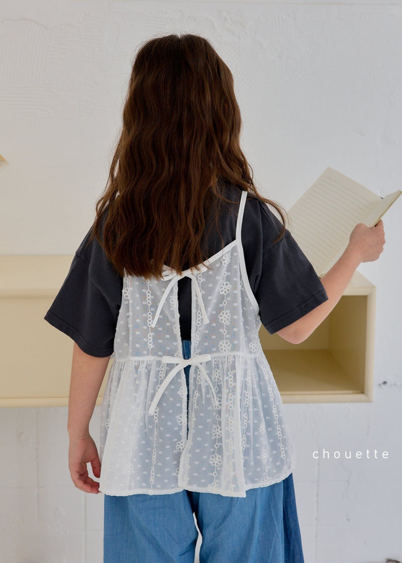 Chouette - Korean Children Fashion - #toddlerclothing - Lace Ribbon Vest - 11