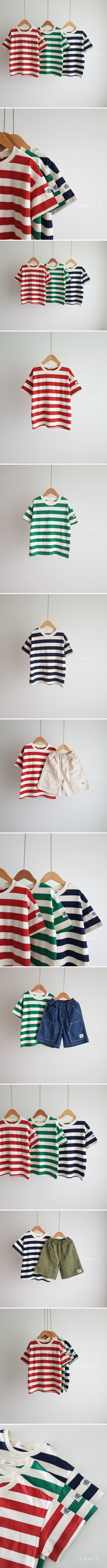 Cobalt - Korean Children Fashion - #childofig - C-Label Stripe Tee - 2