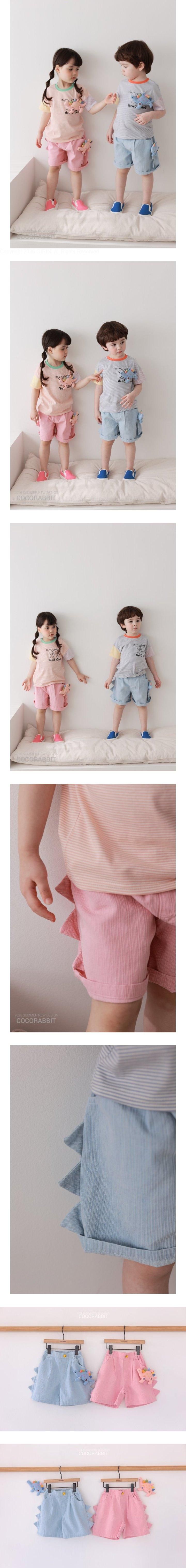 Coco Rabbit - Korean Children Fashion - #Kfashion4kids - Cross Dino Pants