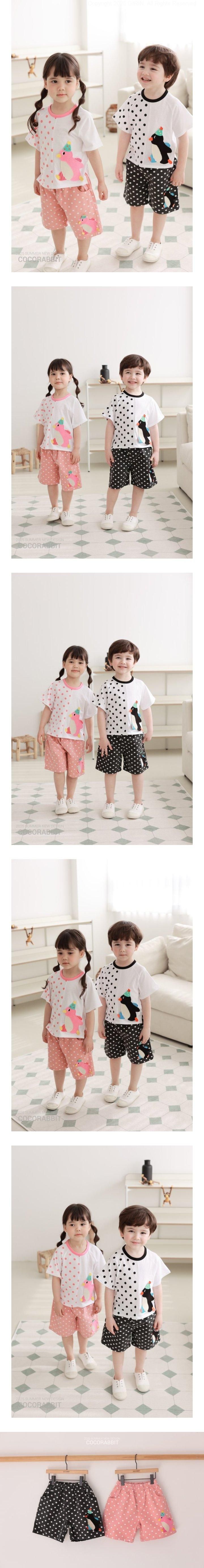 Coco Rabbit - Korean Children Fashion - #kidsshorts - Dot Penguin Pants
