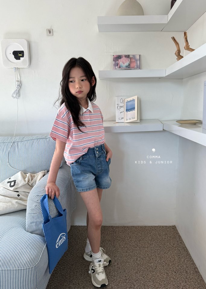 Comma - Korean Children Fashion - #Kfashion4kids - Two Button Pants Jeans - 6