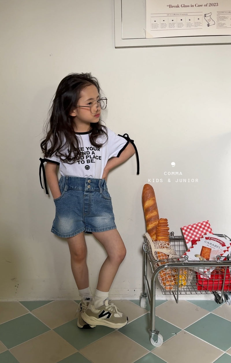 Comma - Korean Children Fashion - #Kfashion4kids - Sleeve Ribbon Tee - 5