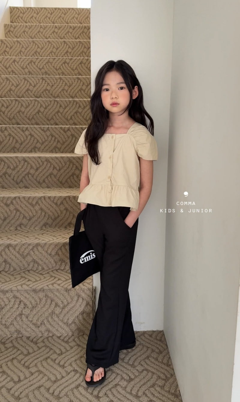 Comma - Korean Children Fashion - #Kfashion4kids - Pleated Wide Bootcut Pants - 3